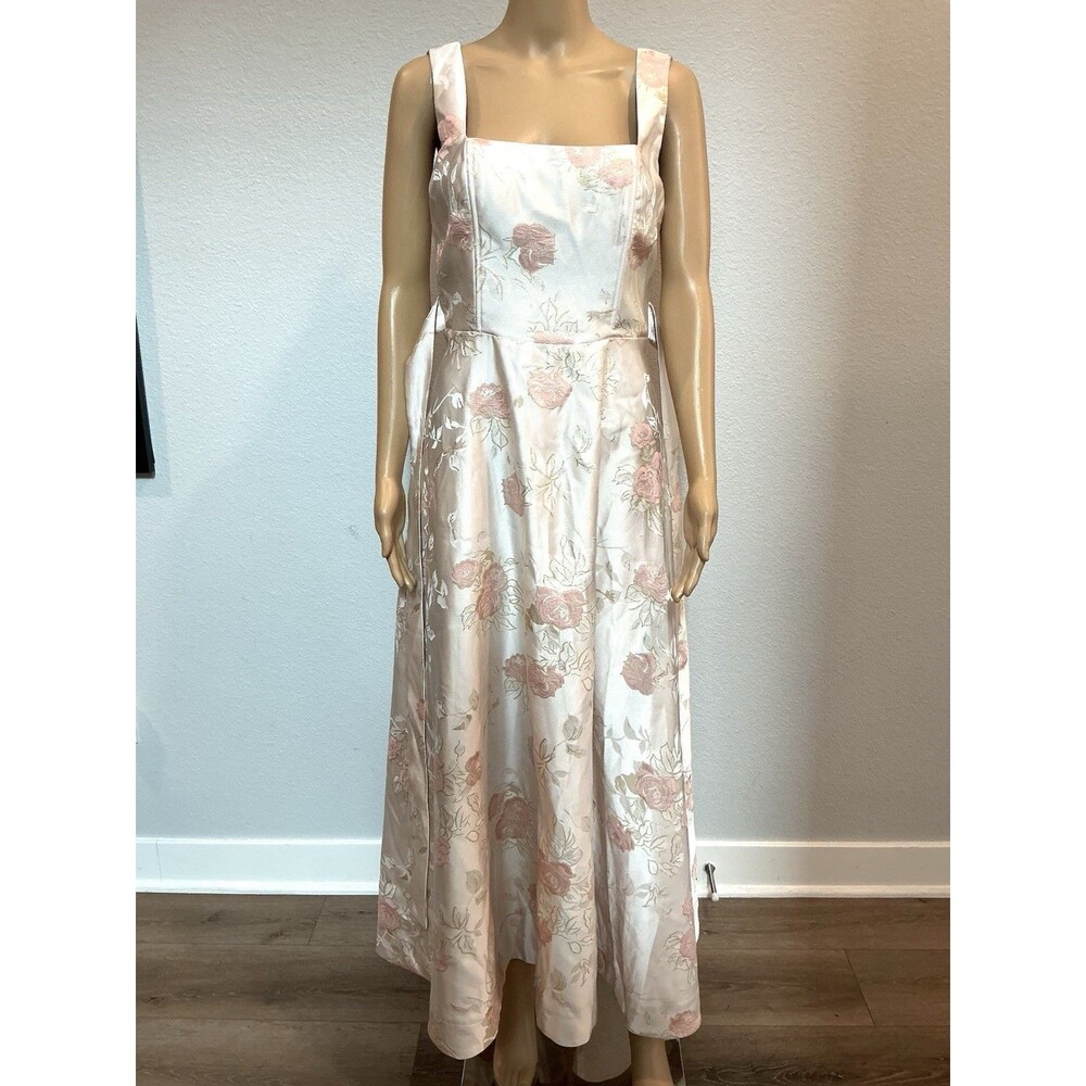 Petal & Pup Zaria Pink Floral Brocade Midi Dress - Size Large - NWOT $159 - Picture 5 of 16
